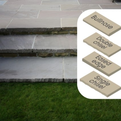 STEP COPING - 'Classicstone' Lakeland-Natural Sandstone with a Cleft Surface & Choice of Edge