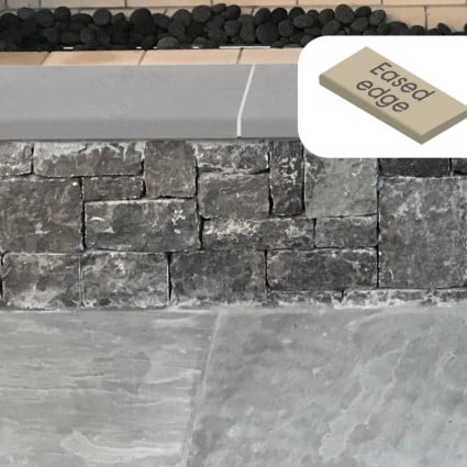 WALL COPING - 'Premiastone' Platinum-Natural Sandstone with a Smooth Finish & Eased Edge