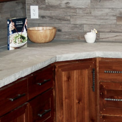 COUNTERTOP - 'Classicstone' Promenade-Natural Sandstone with a Cleft Finish & Chiselled Edge
