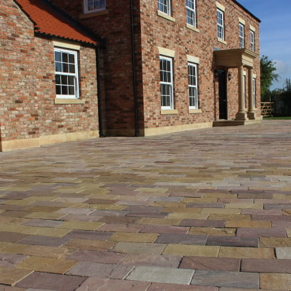 DRIVEWAY PAVERS - 'De Terra' Harvest-Natural Sandstone with an Aged Finish