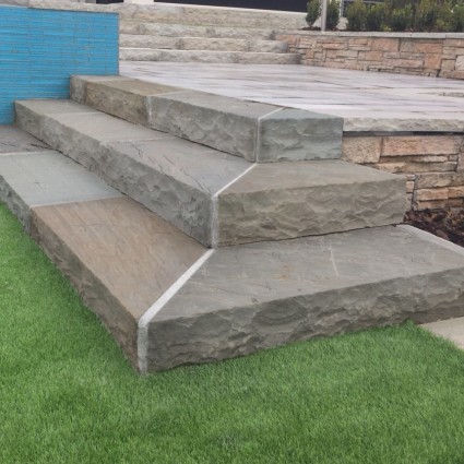 STEP TREADS - 'Classicstone' Lakeland-Natural Sandstone with a Cleft Finish