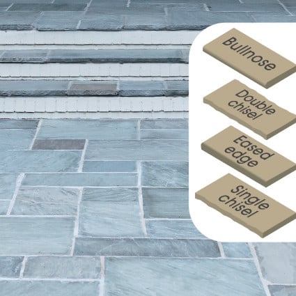 STEP COPING - 'Classicstone' Promenade-Natural Sandstone with a Cleft Surface & Choice of Edge