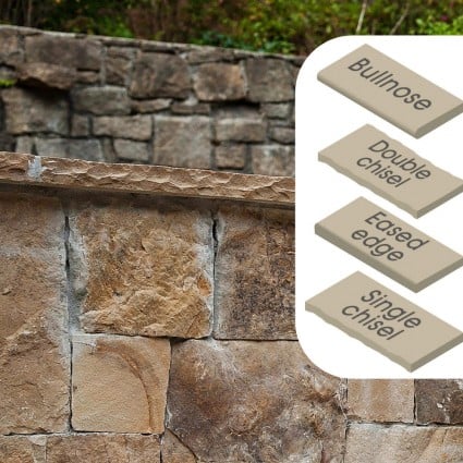 WALL COPING - 'Classicstone' Harvest-Natural Sandstone with a Cleft Surface & Choice of Edge