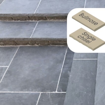 STEP COPING - 'Classicstone' Steel Blue-Natural Limestone with a Cleft Surface & Choice of Edge