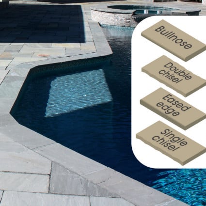 POOL COPING - 'Classicstone' Promenade-Natural Sandstone with a Cleft Surface & Choice of Edge