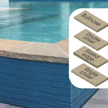 POOL COPING - 'Classicstone' Lakeland-Natural Sandstone wiith a Cleft Surface & Choice of Edge